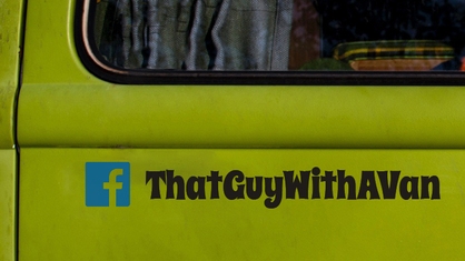 Facebook Sticker On A Van