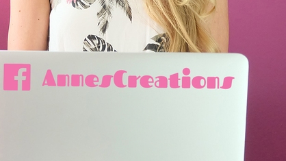 Facebook Sticker On Laptop