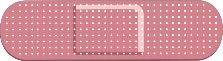 Faded Red Bandage Sticker