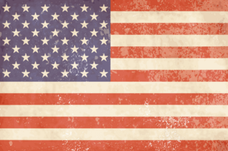 Faded Vintage American Flag Sticker