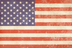 Faded Vintage American Flag Sticker
