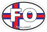 Faeroe Island Fo Flag Oval Sticker