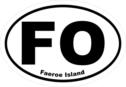 Faeroe Island Fo Oval Sticker