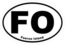 Faeroe Island Fo Oval Sticker