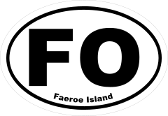 Faeroe Island Fo Oval Sticker