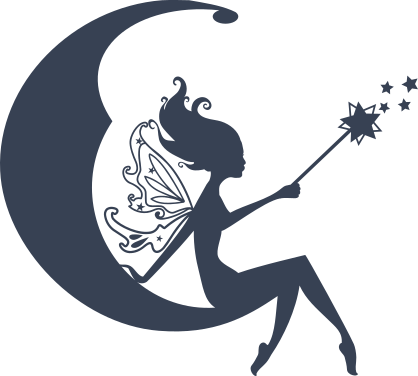 Fairy Casting Magic In The Moon Sticker