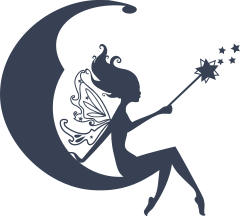 Fairy Casting Magic In The Moon Sticker