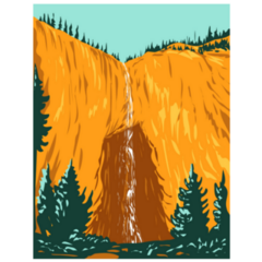 Fairy Falls, Wyoming Sticker
