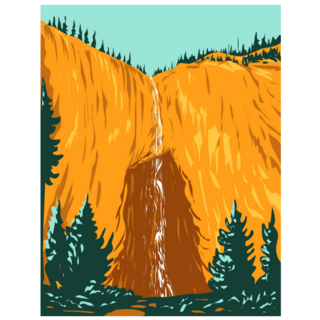 Fairy Falls, Wyoming Sticker