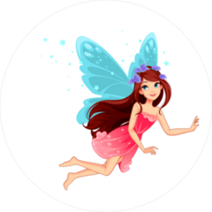 Fairy Flying Among The Stars Sticker