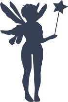 Fairy Holding A Wand Sticker