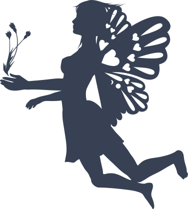 Fairy Holding Flowers Sticker