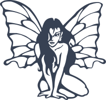 Fairy Leaning Forward Sticker