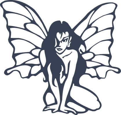 Fairy Leaning Forward Sticker