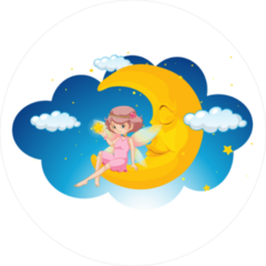 Fairy on the Moon Sticker