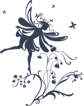 Fairy Playing In Flowers Sticker