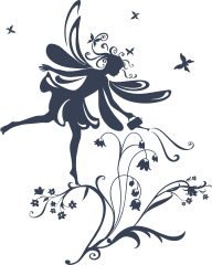 Fairy Playing In Flowers Sticker