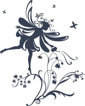 Fairy Playing In Flowers Sticker