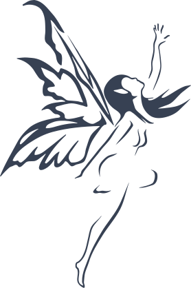 Fairy Reaching Outline Sticker