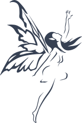 Fairy Reaching Outline Sticker