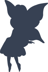 Fairy Silhouette Sitting Sticker