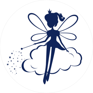 Fairy Silhouette With A Magic Wand Sticker