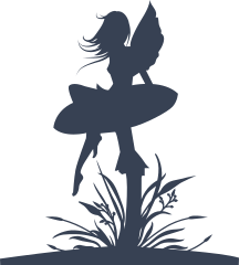 Fairy Sitting On A Mushroom Sticker