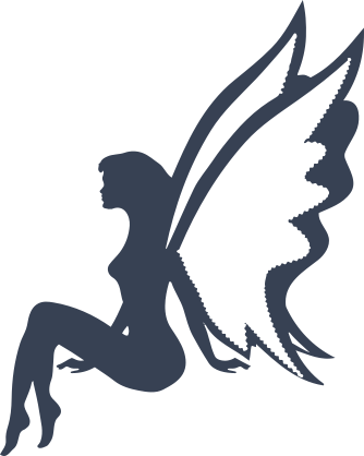 Fairy Sitting Up Sticker