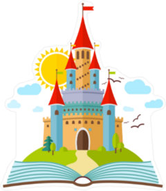Fairy Tale Book Castle Sticker