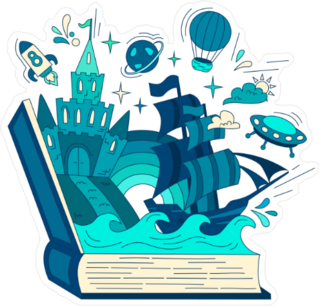 Fairy Tale Book Sticker