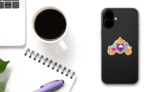 Fairy Tale Carriage Sticker on a Phone (New) example