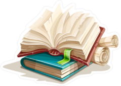 Fairy Tale Spell Books and Scrolls Sticker