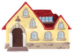 Fairy Tale Wooden House Sticker