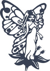 Fairy With Butterfly Wings Sticker