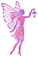 Fairy With Lantern Watercolor Sticker