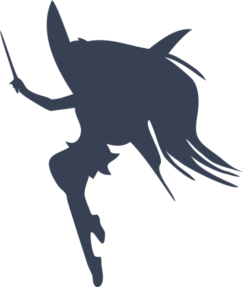 Fairy With Wand And Big Hair Sticker