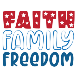 Faith Family Freedom Patriotic Saying Sticker