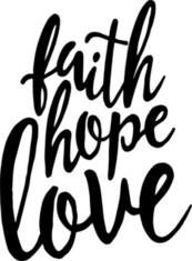 Faith Hope Love Lettering Sticker