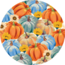 Fall Autumn Pattern With Pumpkins And Sunflowers Sticker 