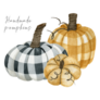 Fall Checkered Handmade Pumpkins Sticker 