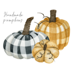 Fall Checkered Handmade Pumpkins Sticker 