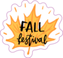 Fall Festival Maple Leaf Sticker