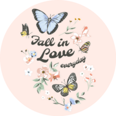 Fall In Love Everyday Garden Flowers & Butterflies Sticker