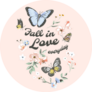 Fall In Love Everyday Garden Flowers & Butterflies Sticker