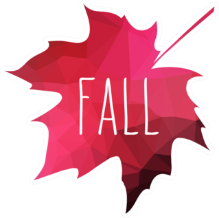 Fall Maple Leaf Sticker