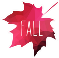 Fall Maple Leaf Sticker