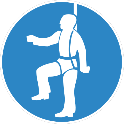 Fall Protection Sign Sticker