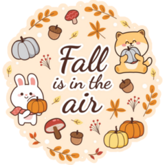 Fall Shiba Inu Sticker