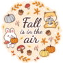Fall Shiba Inu Sticker