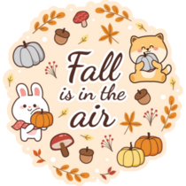 Fall Shiba Inu Sticker